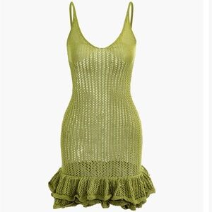 Micas Knit Ruffle Mini Dress